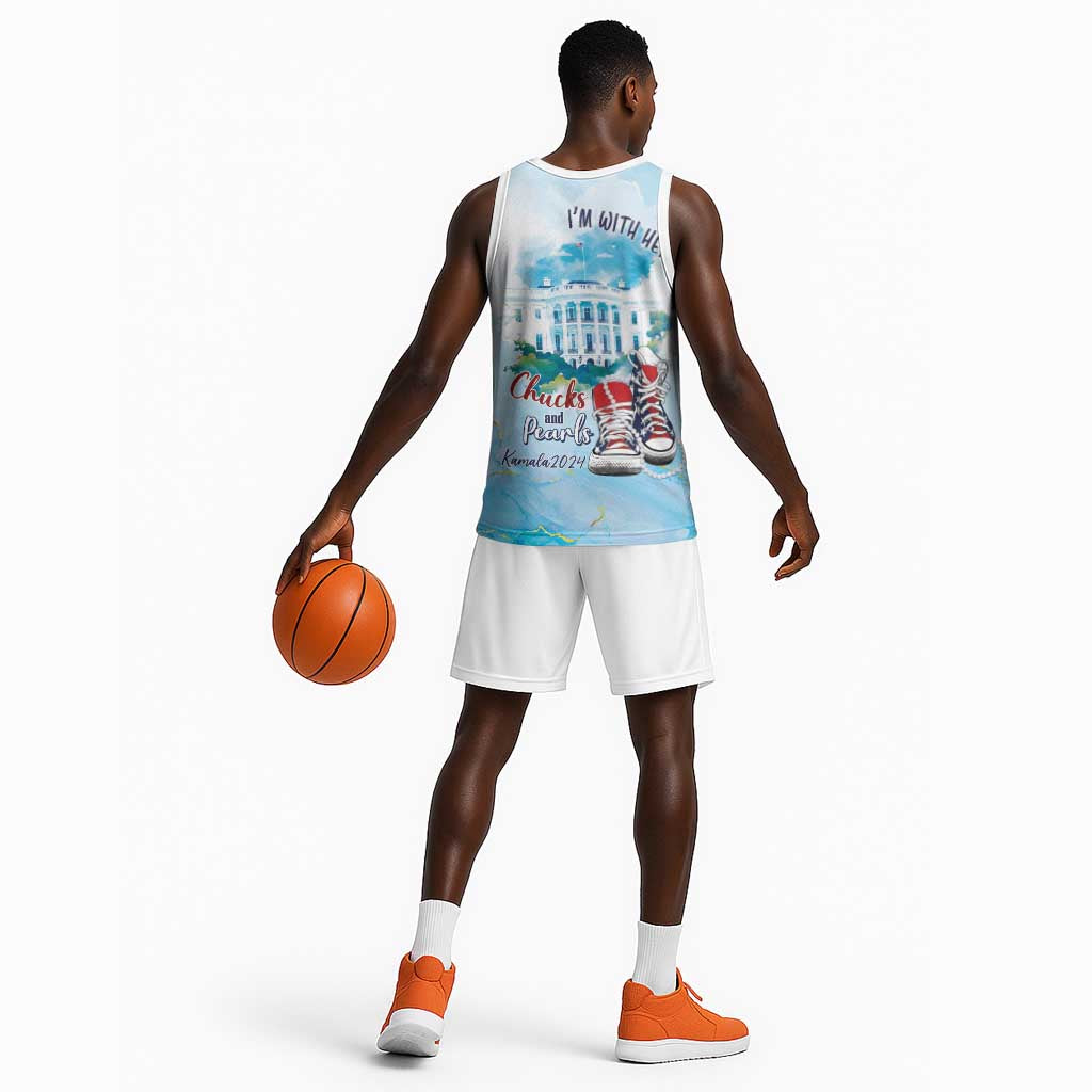 Chucks N Pearls 2024 Basketball Jersey I'm With Her LT7