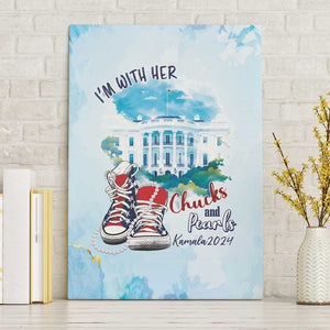 Chucks N Pearls 2024 Canvas Wall Art I'm With Her