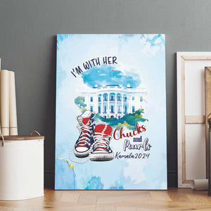 Chucks N Pearls 2024 Canvas Wall Art I'm With Her