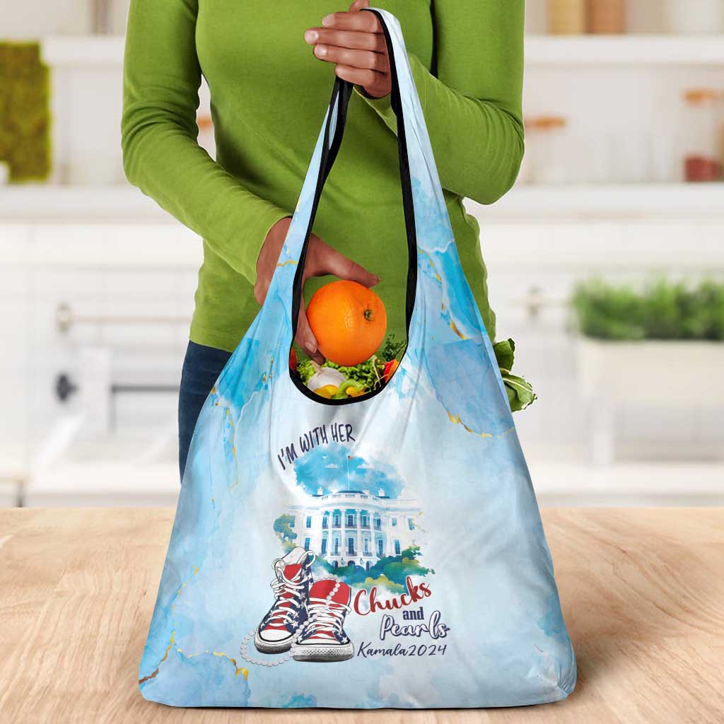 Chucks N Pearls 2024 Grocery Bag I'm With Her