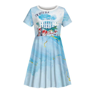 Chucks N Pearls 2024 Kid Short Sleeve Dress I'm With Her