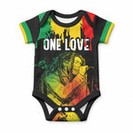 Jamaica Reggae Baby Onesie Bob Marley Sketch Style One Love