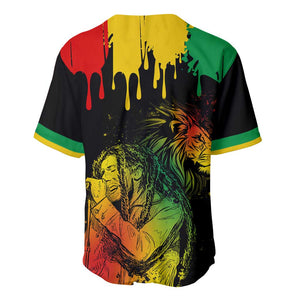 Jamaica Reggae King Baseball Jersey Sketch Style One Love