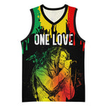 Jamaica Reggae King Basketball Jersey Sketch Style One Love LT7
