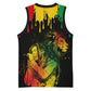Jamaica Reggae King Basketball Jersey Sketch Style One Love LT7