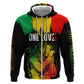 Jamaica Reggae King Hoodie Sketch Style One Love