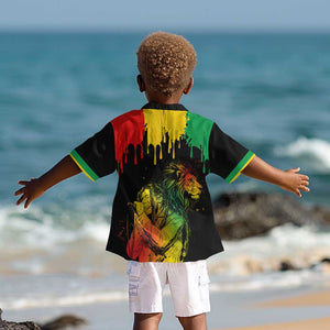 Jamaica Reggae King Kid Hawaiian Shirt Sketch Style One Love