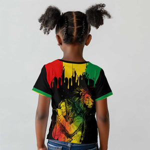 Jamaica Reggae King Kid T shirt Sketch Style One Love