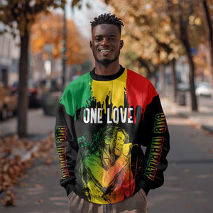 Jamaica Reggae King Sweatshirt Sketch Style One Love