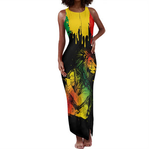 Jamaica Reggae King Tank Maxi Dress Sketch Style One Love