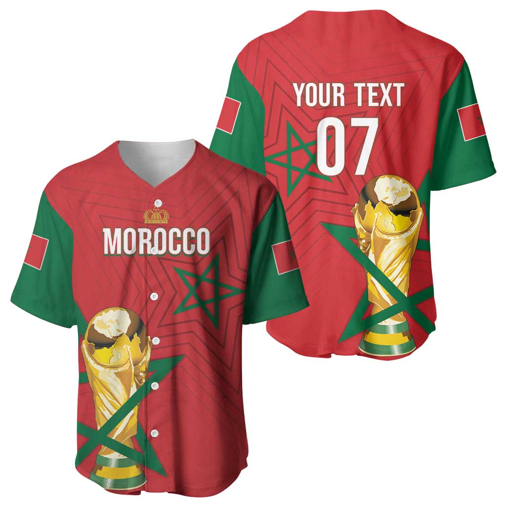 Morocco Football WC2026 Custom Baseball Jersey Atlas Lions - Conquer The World LT7