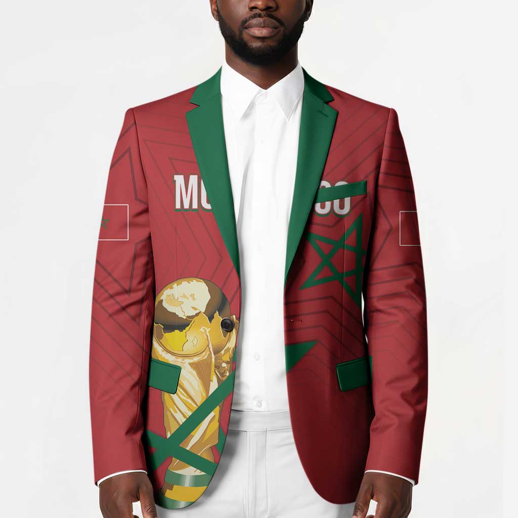Morocco Football WC2026 Custom Blazer Atlas Lions - Conquer The World - African Pride