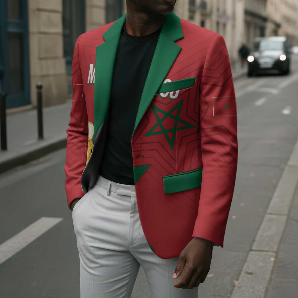 Morocco Football WC2026 Custom Blazer Atlas Lions - Conquer The World - African Pride