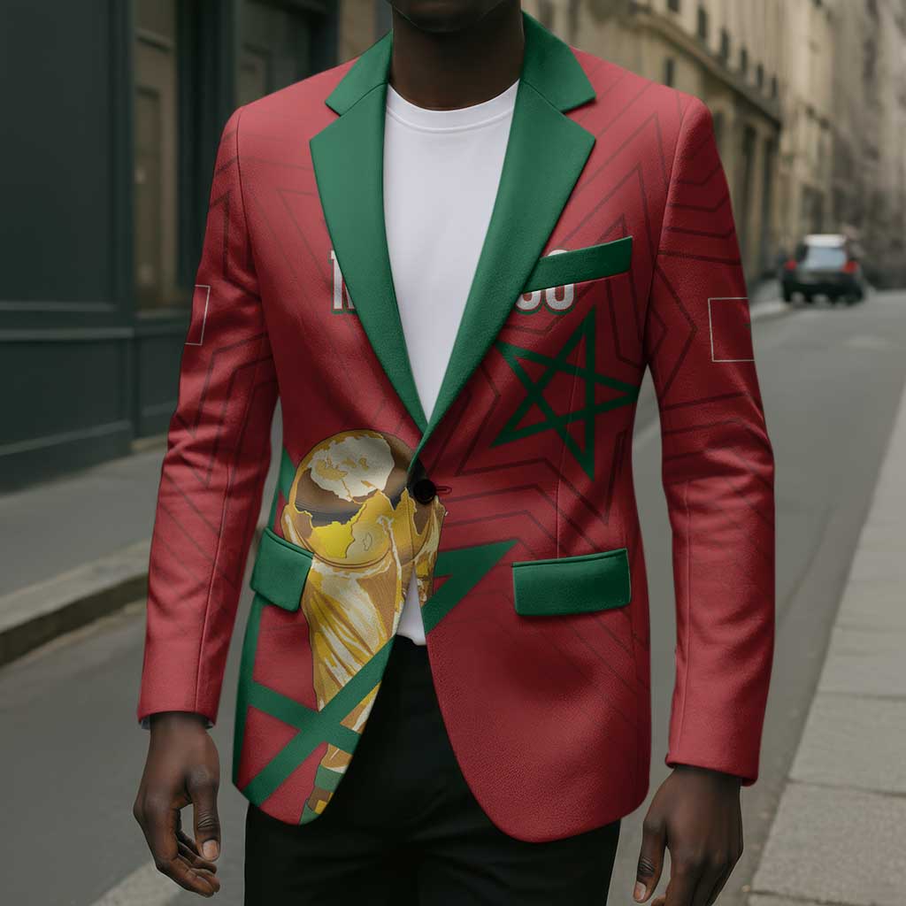 Morocco Football WC2026 Custom Blazer Atlas Lions - Conquer The World - African Pride