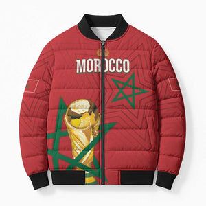 Morocco Football WC2026 Custom Bomber Puffer Jacket Atlas Lions - Conquer The World - African Pride
