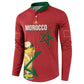 Morocco Football WC2026 Custom Button Sweatshirt Atlas Lions - Conquer The World