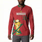 Morocco Football WC2026 Custom Button Sweatshirt Atlas Lions - Conquer The World