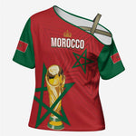 Morocco Football WC2026 Custom Cross Shoulder Shirt Atlas Lions - Conquer The World - African Pride