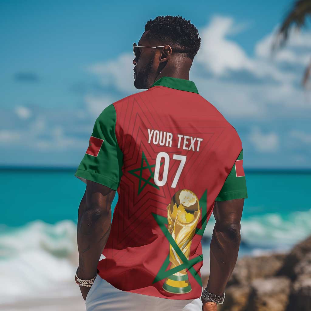 Morocco Football WC2026 Custom Hawaiian Shirt Atlas Lions - Conquer The World LT7