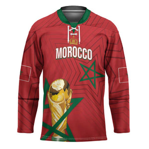 Morocco Football WC2026 Custom Hockey Jersey Atlas Lions - Conquer The World - African Pride