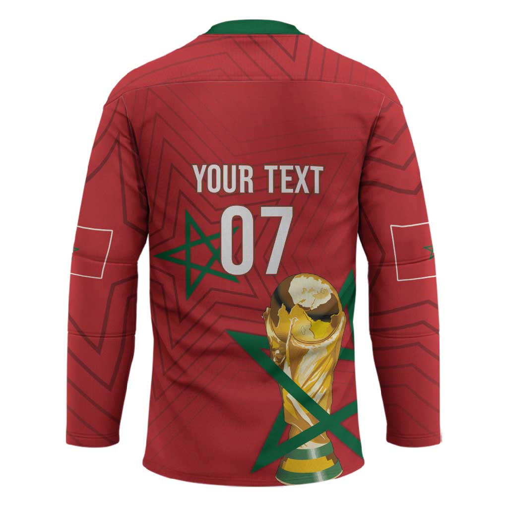 Morocco Football WC2026 Custom Hockey Jersey Atlas Lions - Conquer The World - African Pride