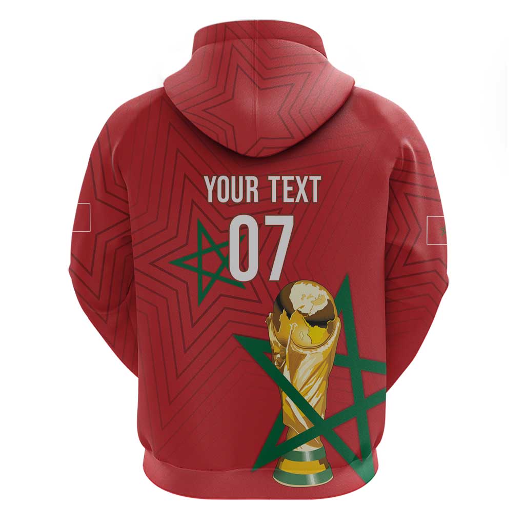 Morocco Football WC2026 Custom Hoodie Atlas Lions - Conquer The World - African Pride