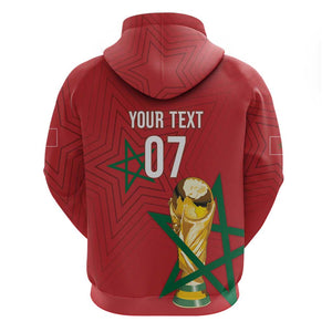 Morocco Football WC2026 Custom Hoodie Atlas Lions - Conquer The World - African Pride