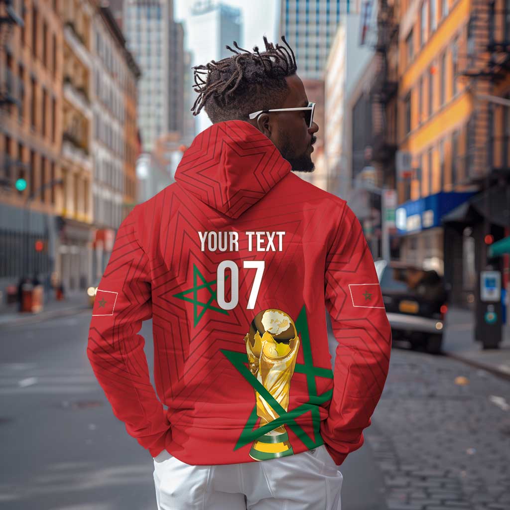 Morocco Football WC2026 Custom Hoodie Atlas Lions - Conquer The World - African Pride