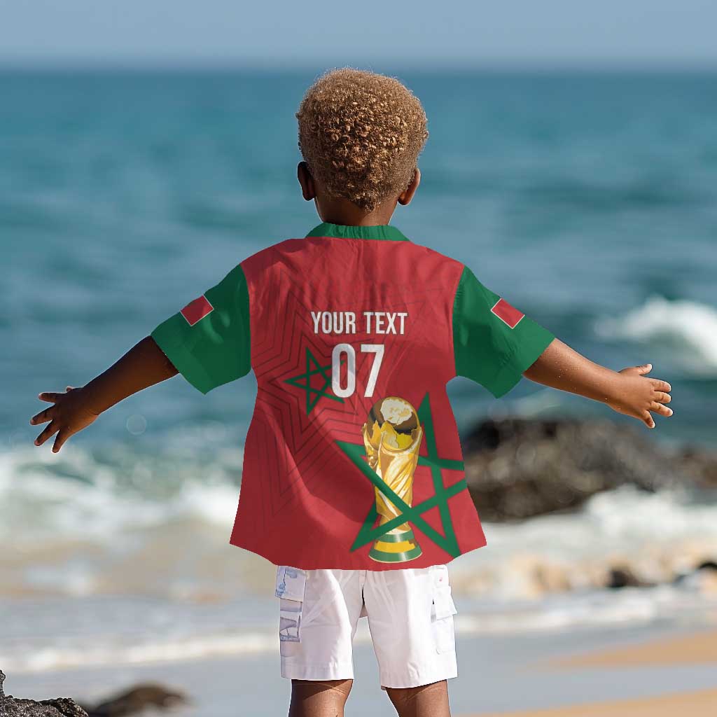 Morocco Football WC2026 Custom Kid Hawaiian Shirt Atlas Lions - Conquer The World LT7
