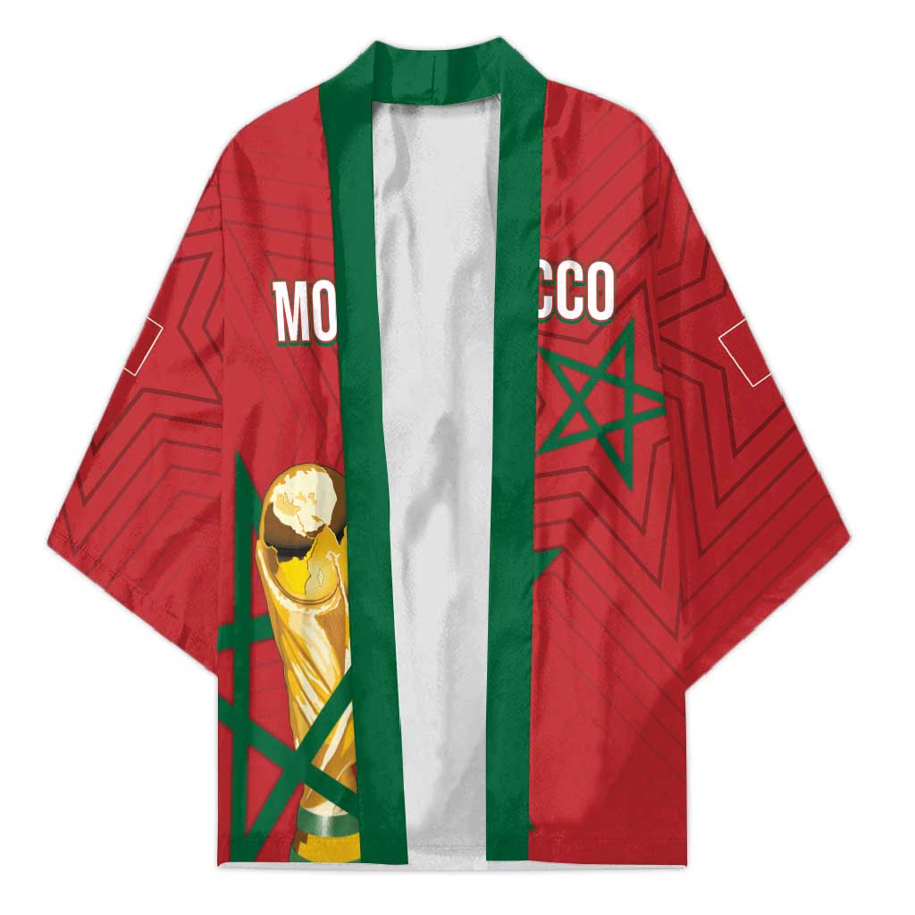 Morocco Football WC2026 Custom Kimono Atlas Lions - Conquer The World - African Pride