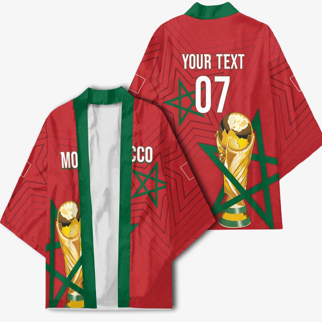 Morocco Football WC2026 Custom Kimono Atlas Lions - Conquer The World - African Pride