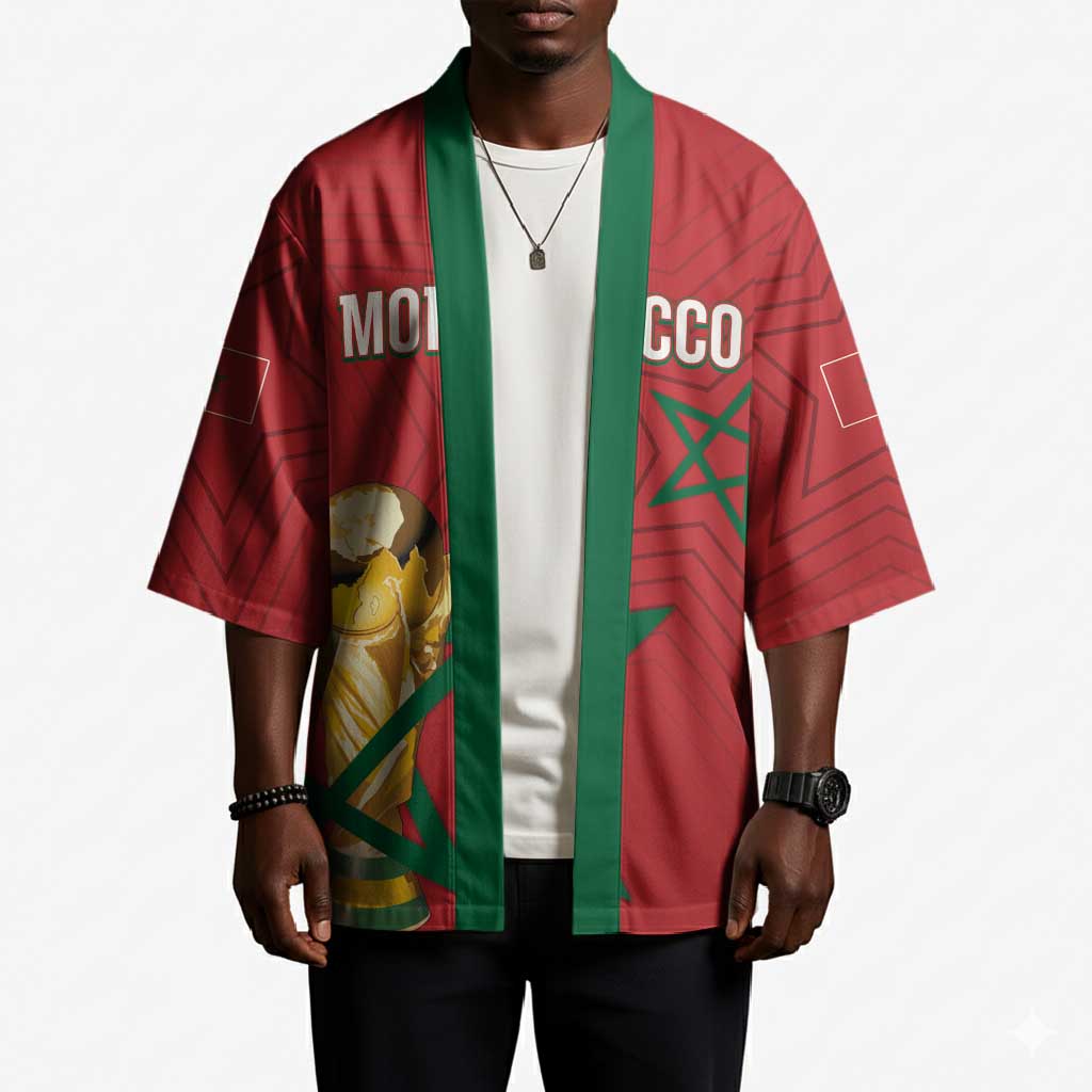 Morocco Football WC2026 Custom Kimono Atlas Lions - Conquer The World - African Pride