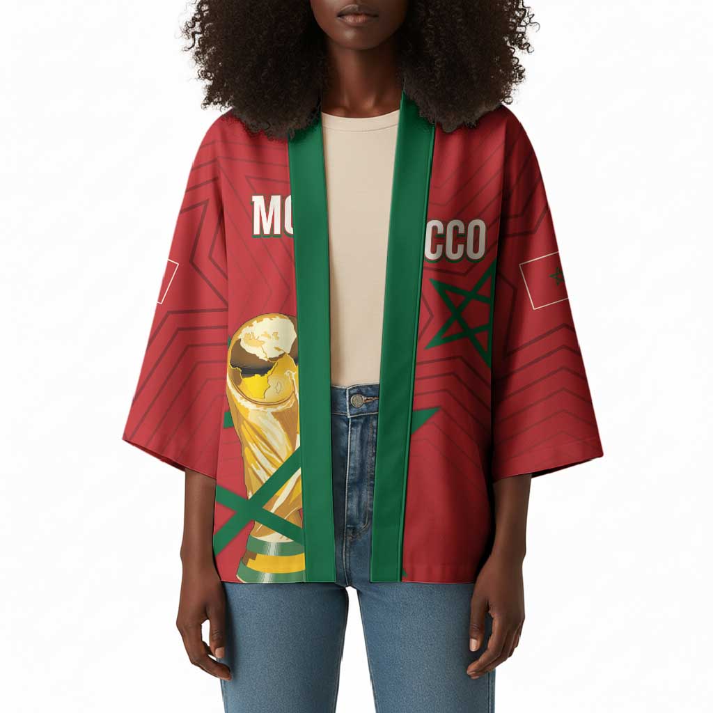 Morocco Football WC2026 Custom Kimono Atlas Lions - Conquer The World - African Pride