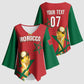 Morocco Football WC2026 Custom Kimono Sleeve Blouse Atlas Lions - Conquer The World - African Pride
