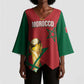 Morocco Football WC2026 Custom Kimono Sleeve Blouse Atlas Lions - Conquer The World - African Pride