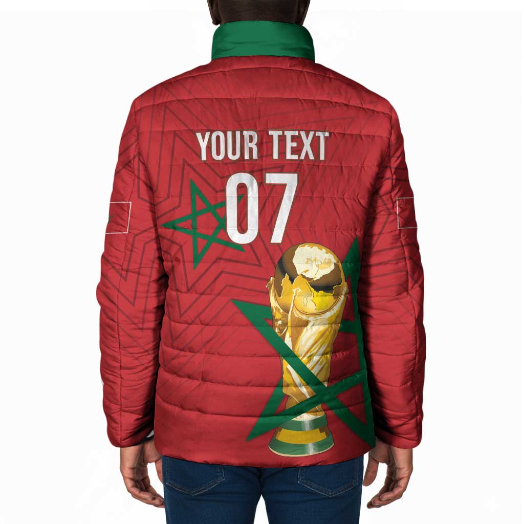 Morocco Football WC2026 Custom Padded Jacket Atlas Lions - Conquer The World - African Pride