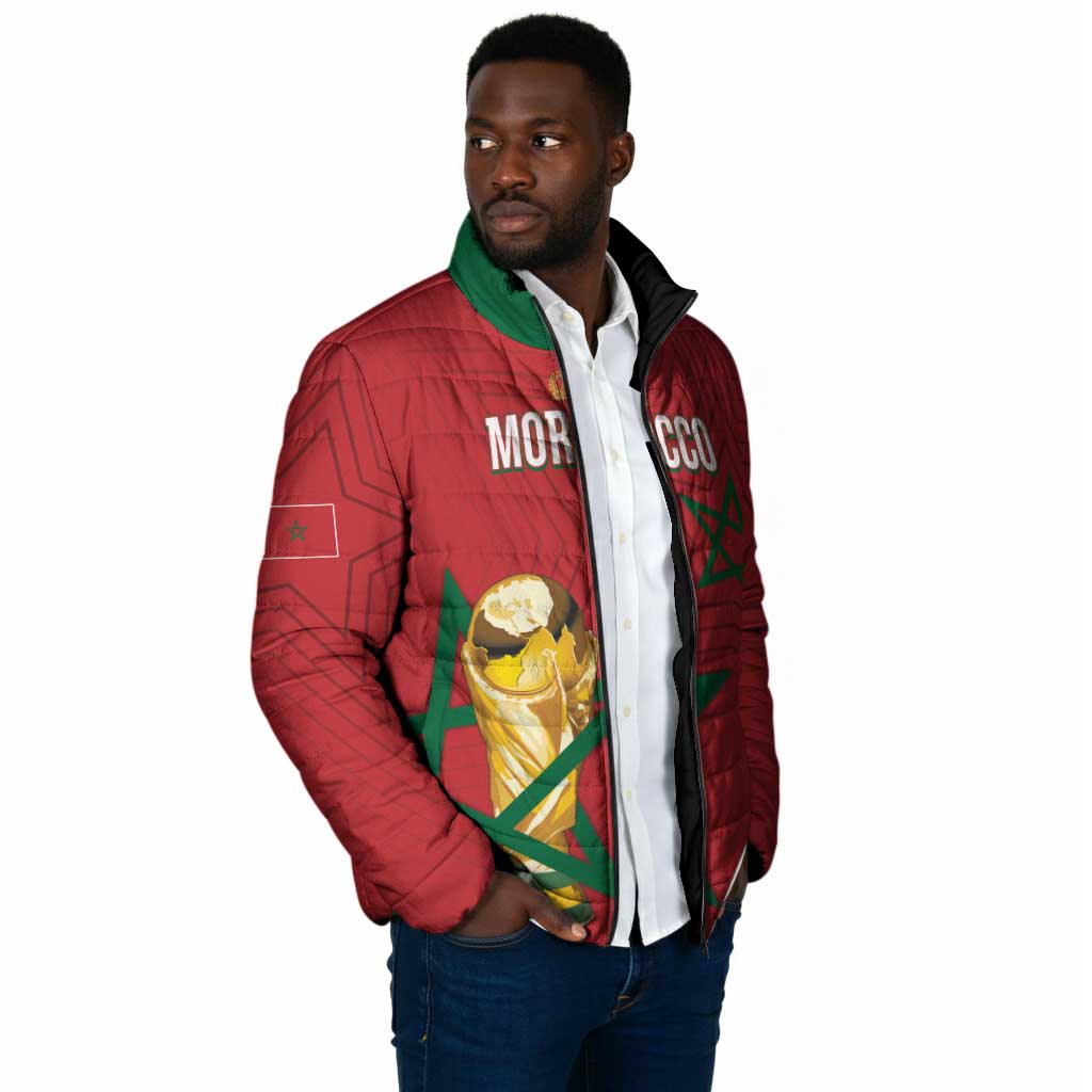 Morocco Football WC2026 Custom Padded Jacket Atlas Lions - Conquer The World - African Pride