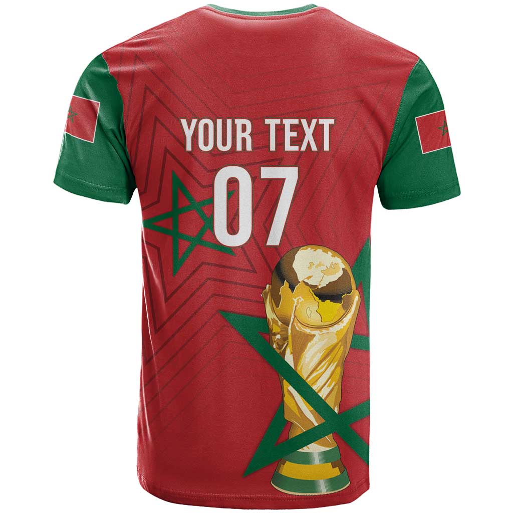 Morocco Football WC2026 Custom T shirt Atlas Lions - Conquer The World LT7
