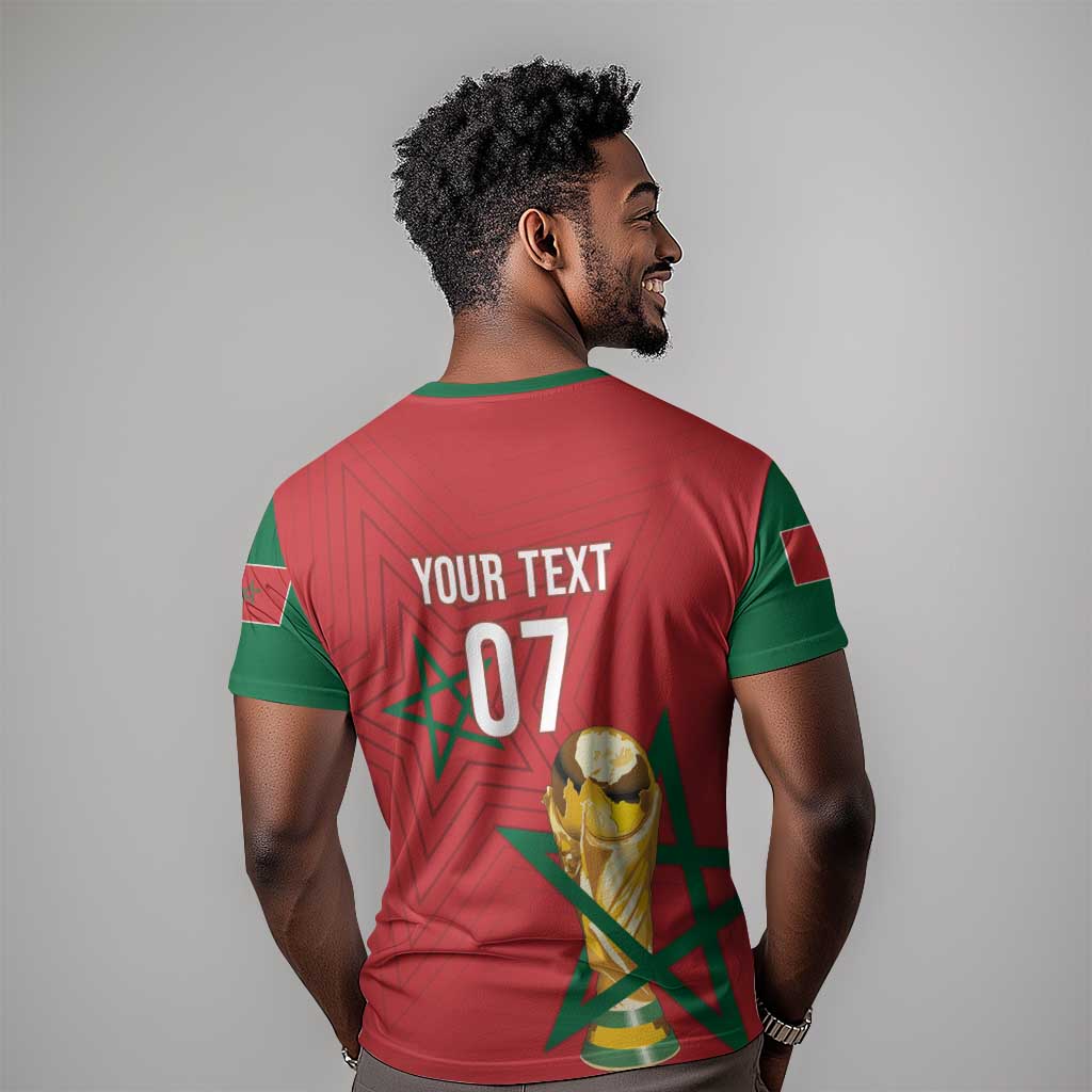 Morocco Football WC2026 Custom T shirt Atlas Lions - Conquer The World LT7