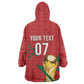 Morocco Football WC2026 Custom Wearable Blanket Hoodie Atlas Lions - Conquer The World - African Pride