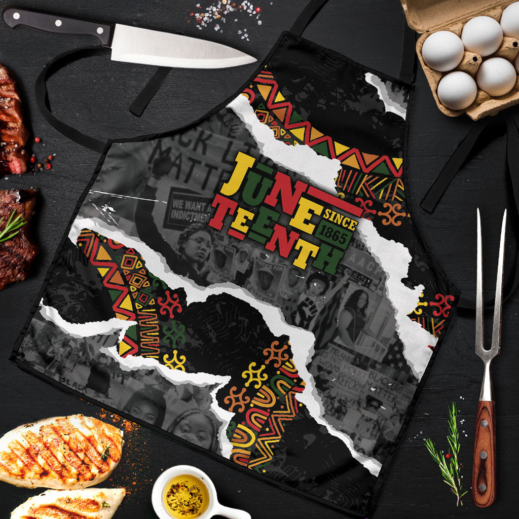 Juneteenth Freedom Day Grunge Ethnic Motif Apron Black History