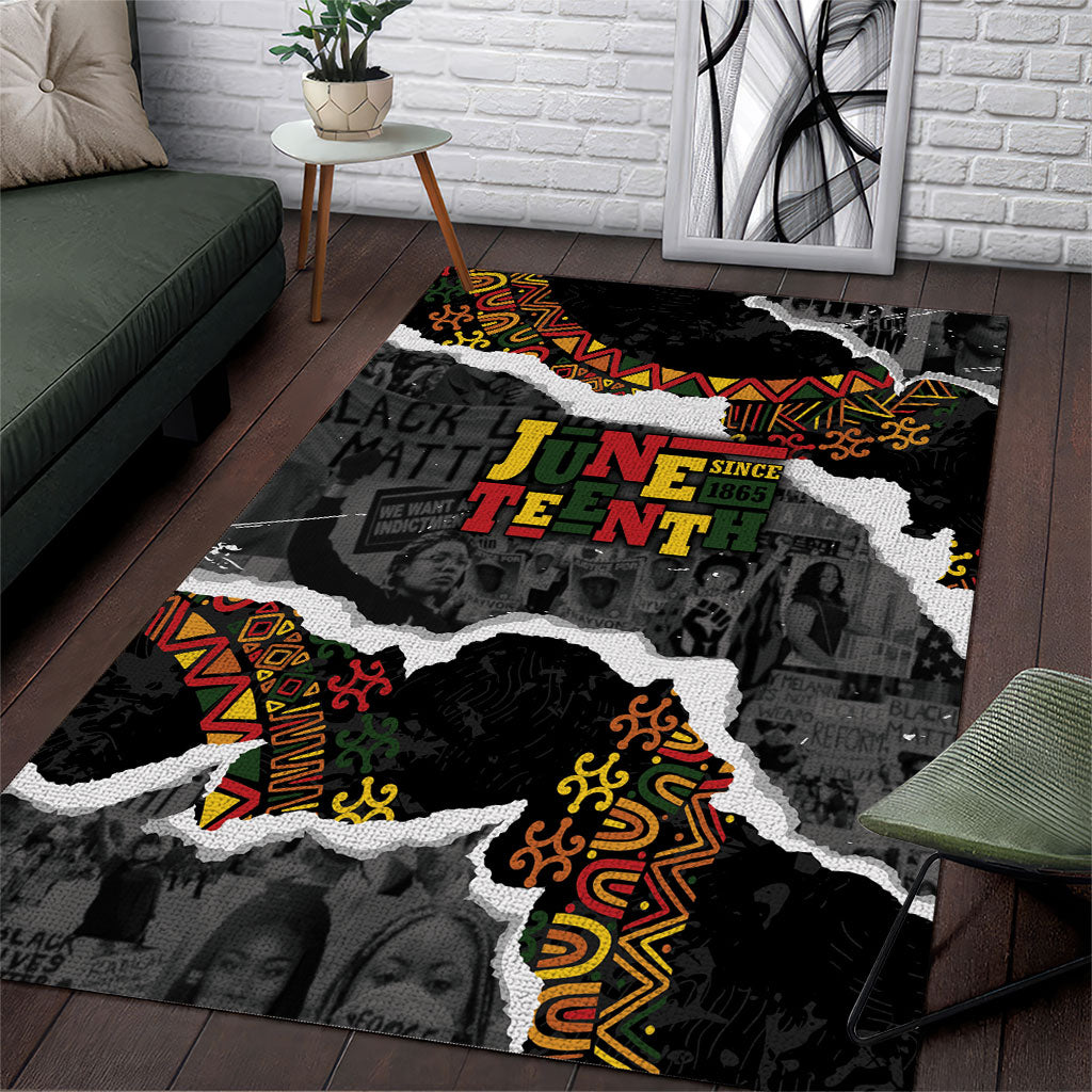 Juneteenth Freedom Day Grunge Ethnic Motif Area Rug Black History