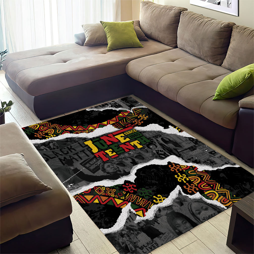 Juneteenth Freedom Day Grunge Ethnic Motif Area Rug Black History