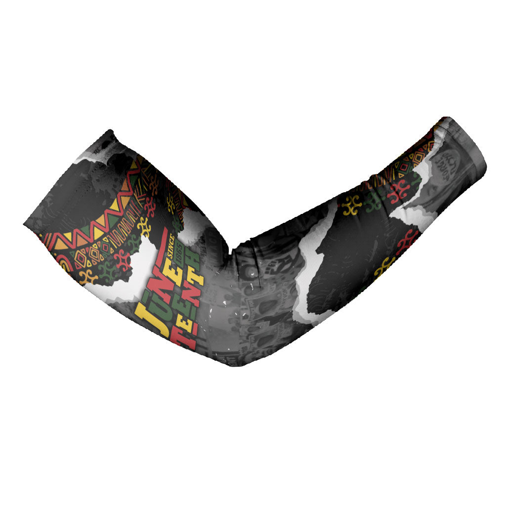 Juneteenth Freedom Day Personalized Grunge Ethnic Motif Arm Sleeves Black History