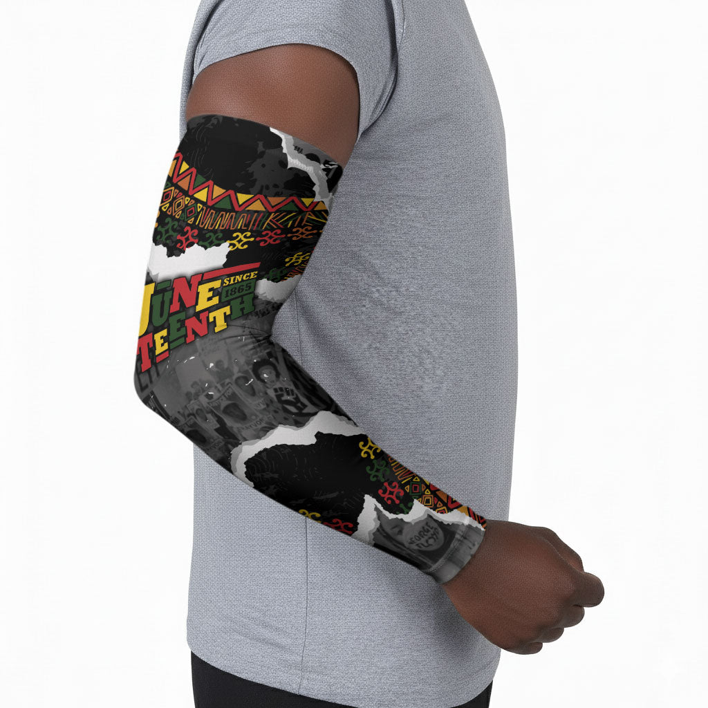 Juneteenth Freedom Day Personalized Grunge Ethnic Motif Arm Sleeves Black History