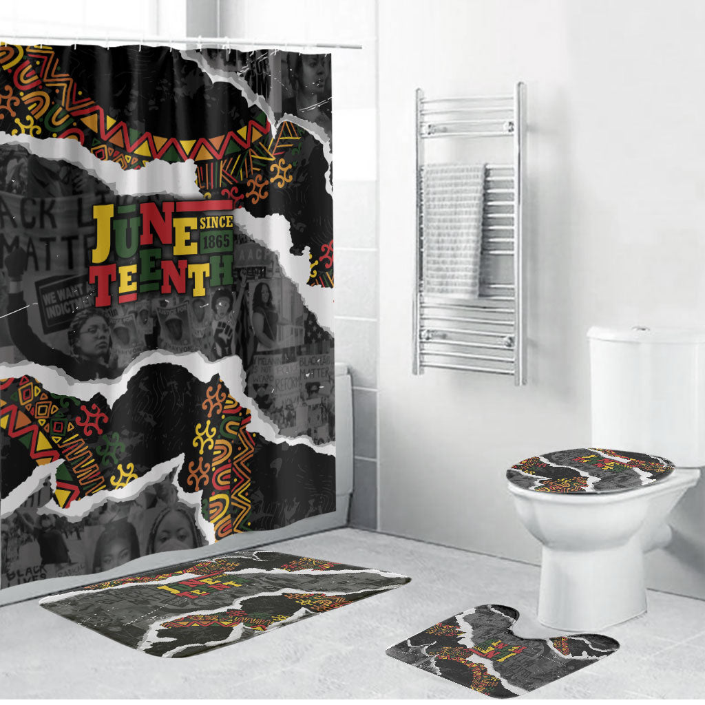 Juneteenth Freedom Day Grunge Ethnic Motif Bathroom Set Black History