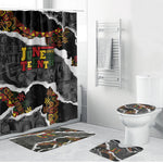 Juneteenth Freedom Day Grunge Ethnic Motif Bathroom Set Black History