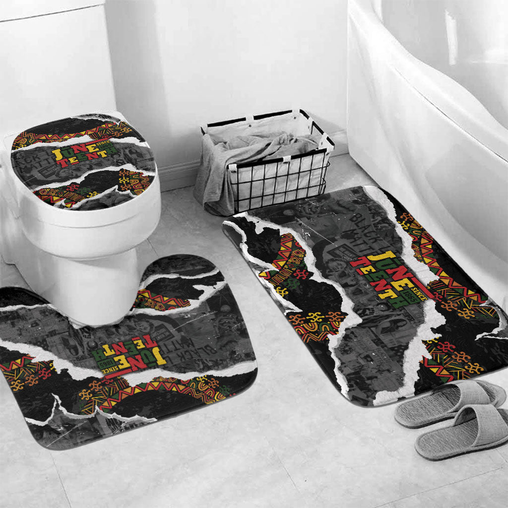 Juneteenth Freedom Day Grunge Ethnic Motif Bathroom Set Black History