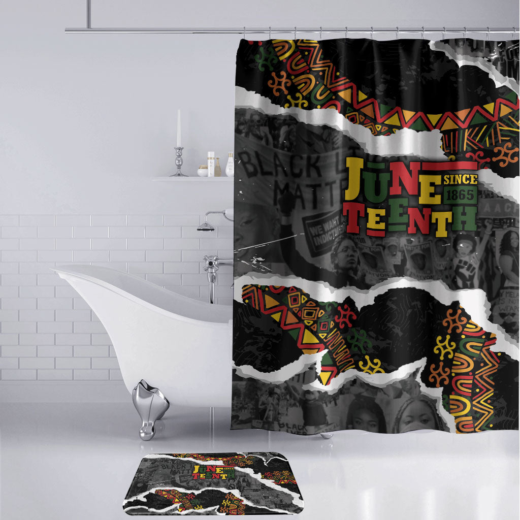 Juneteenth Freedom Day Grunge Ethnic Motif Bathroom Set Black History
