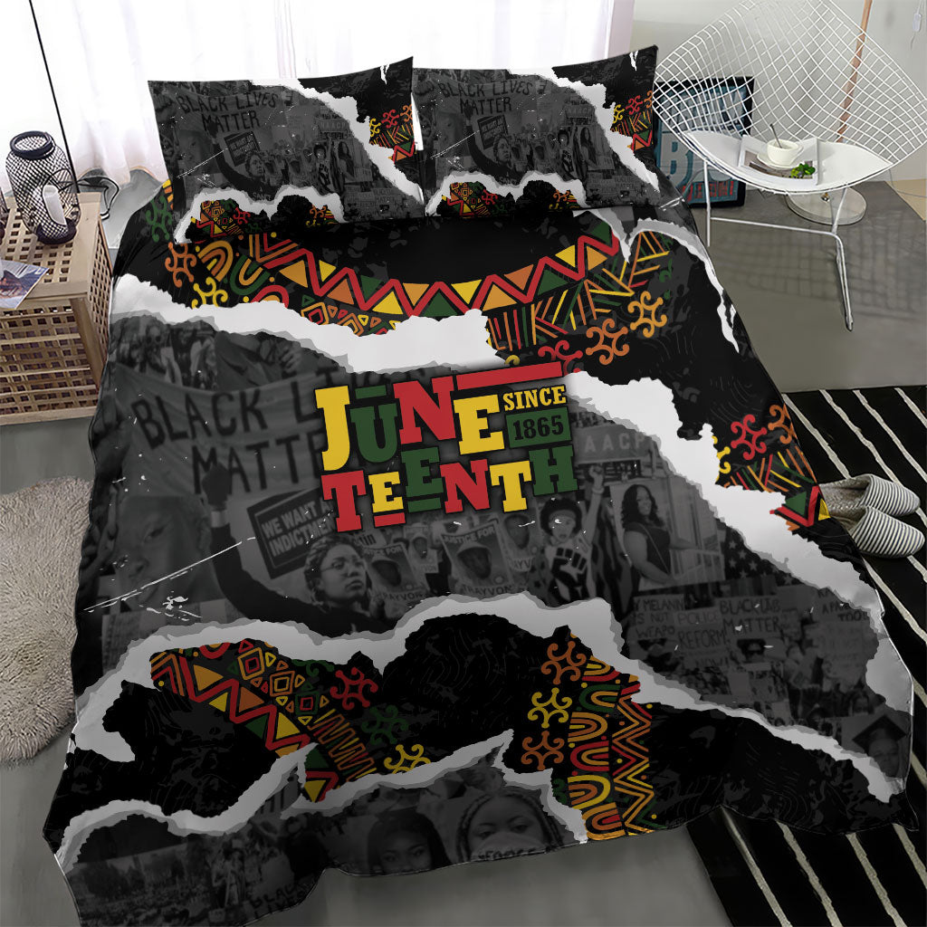 Juneteenth Freedom Day Grunge Ethnic Motif Bedding Set Black History